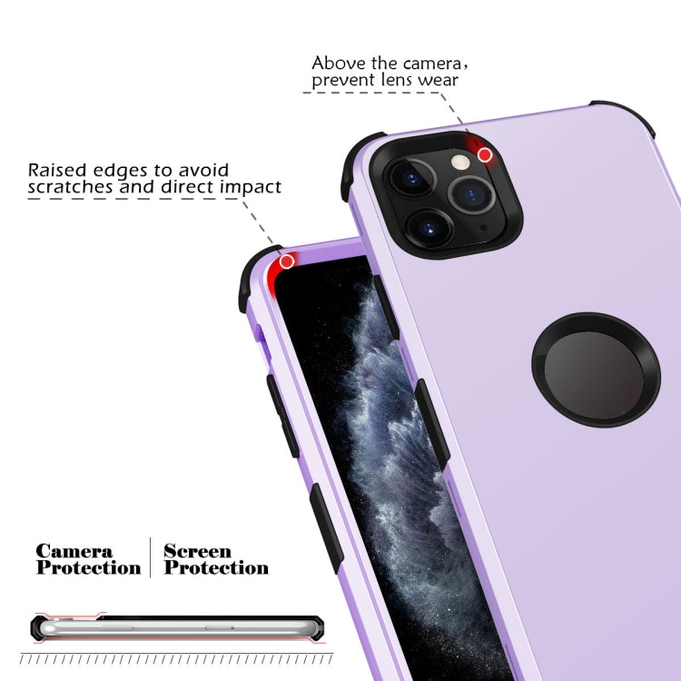 For iPhone 11 Pro Max 3 in 1 All-inclusive Shockproof Airbag Silicone + PC Case