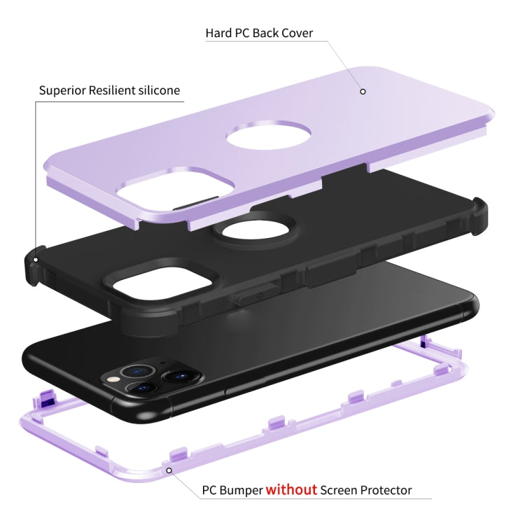 For iPhone 11 Pro Max 3 in 1 All-inclusive Shockproof Airbag Silicone + PC Case