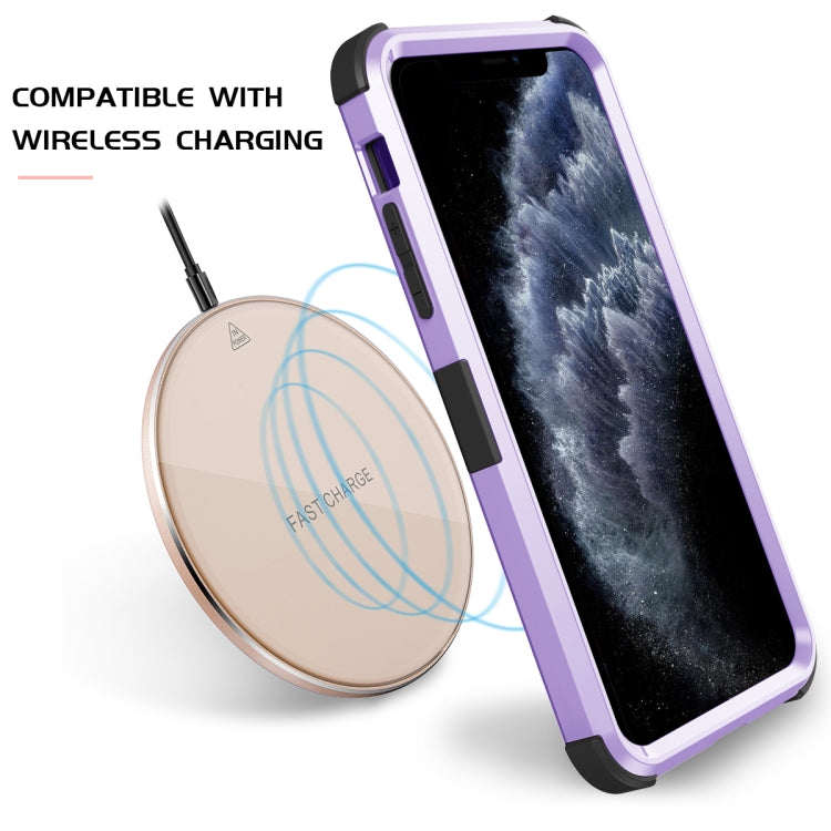For iPhone 11 Pro Max 3 in 1 All-inclusive Shockproof Airbag Silicone + PC Case