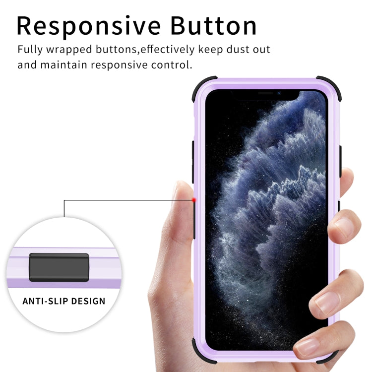 For iPhone 11 Pro Max 3 in 1 All-inclusive Shockproof Airbag Silicone + PC Case