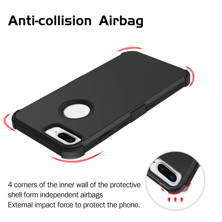 For iPhone 6s Plus / 6 Plus 3 in 1 All-inclusive Shockproof Airbag Silicone + PC Case