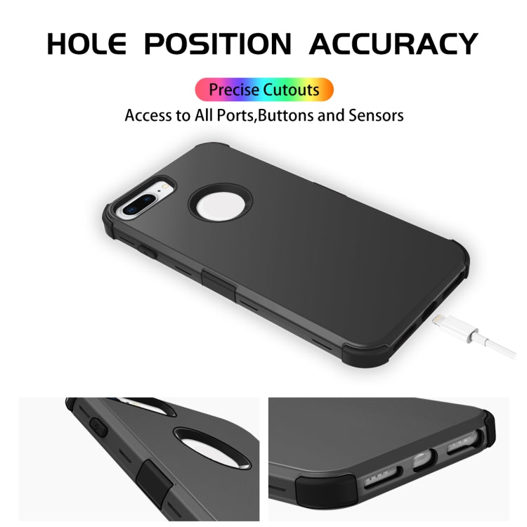 For iPhone 6s Plus / 6 Plus 3 in 1 All-inclusive Shockproof Airbag Silicone + PC Case