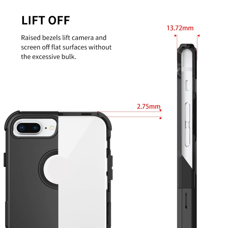 For iPhone 6s Plus / 6 Plus 3 in 1 All-inclusive Shockproof Airbag Silicone + PC Case
