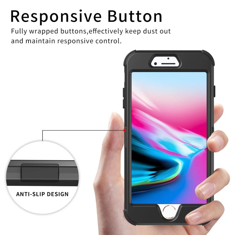 For iPhone 6s Plus / 6 Plus 3 in 1 All-inclusive Shockproof Airbag Silicone + PC Case