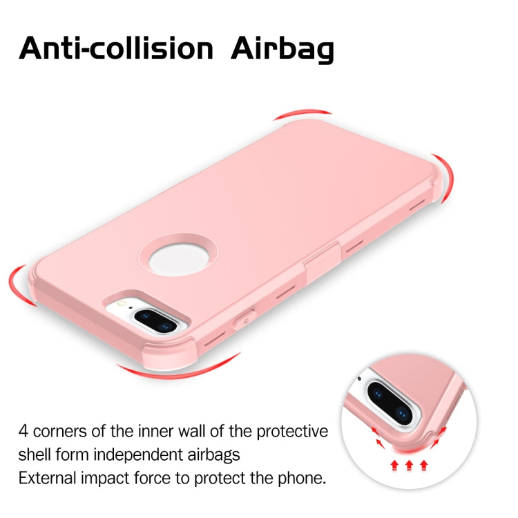For iPhone 6s Plus / 6 Plus 3 in 1 All-inclusive Shockproof Airbag Silicone + PC Case