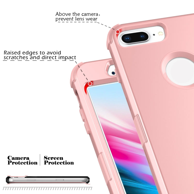 For iPhone 6s Plus / 6 Plus 3 in 1 All-inclusive Shockproof Airbag Silicone + PC Case