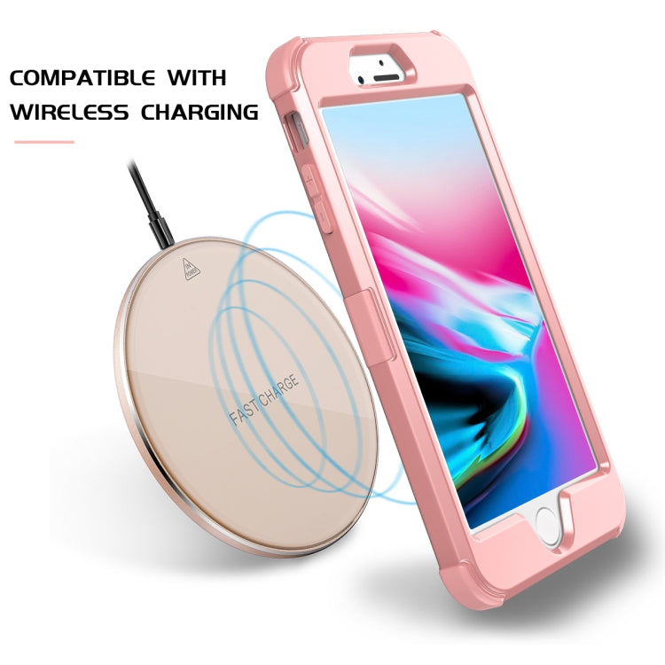 For iPhone 6s Plus / 6 Plus 3 in 1 All-inclusive Shockproof Airbag Silicone + PC Case