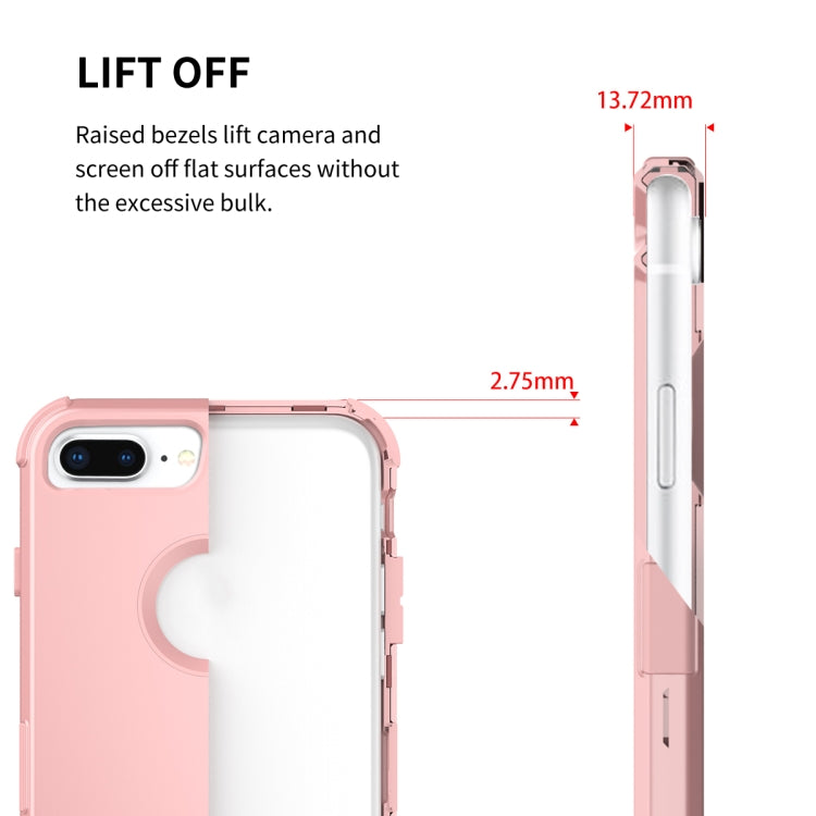 For iPhone 6s Plus / 6 Plus 3 in 1 All-inclusive Shockproof Airbag Silicone + PC Case