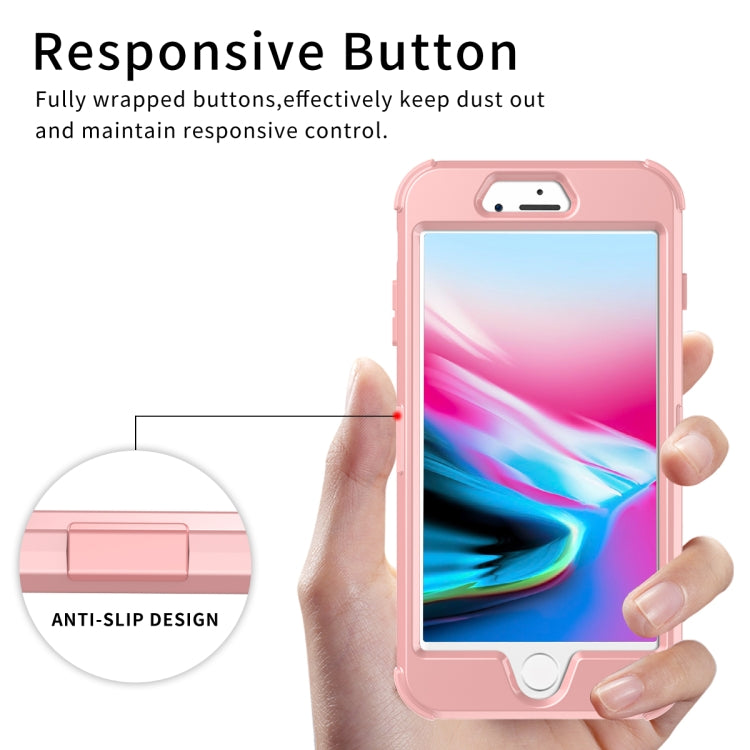 For iPhone 6s Plus / 6 Plus 3 in 1 All-inclusive Shockproof Airbag Silicone + PC Case