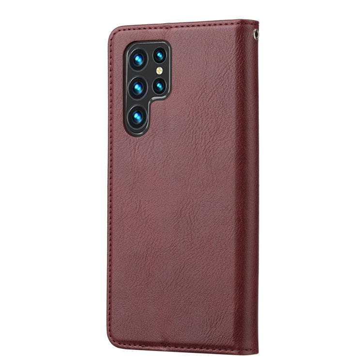 For Samsung Galaxy S25 Ultra 5G Knead Skin Texture Flip Leather Phone Case