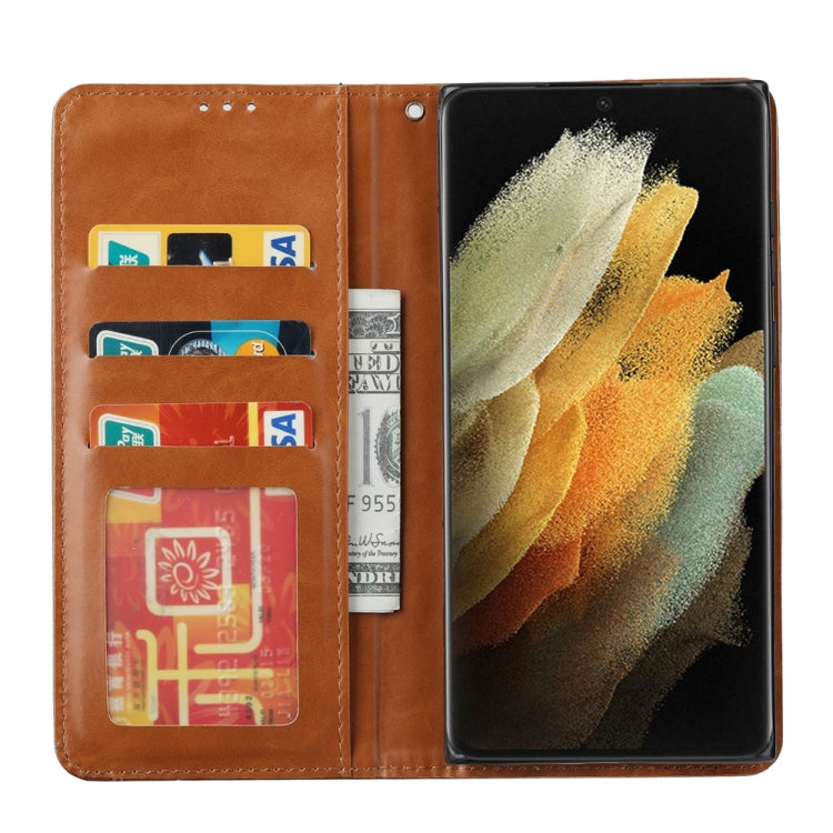 For Samsung Galaxy S25 Ultra 5G Knead Skin Texture Flip Leather Phone Case