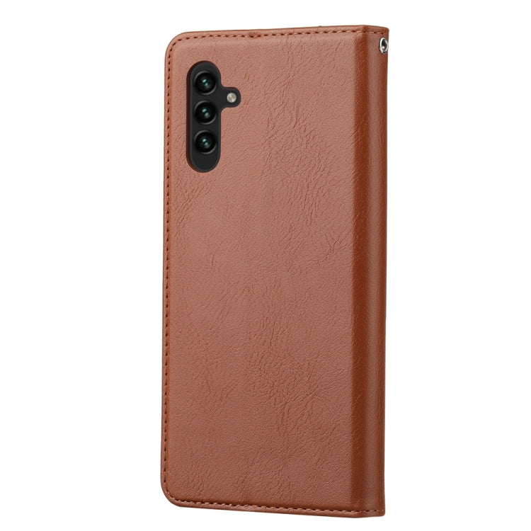 For Samsung Galaxy S25+ 5G Knead Skin Texture Flip Leather Phone Case