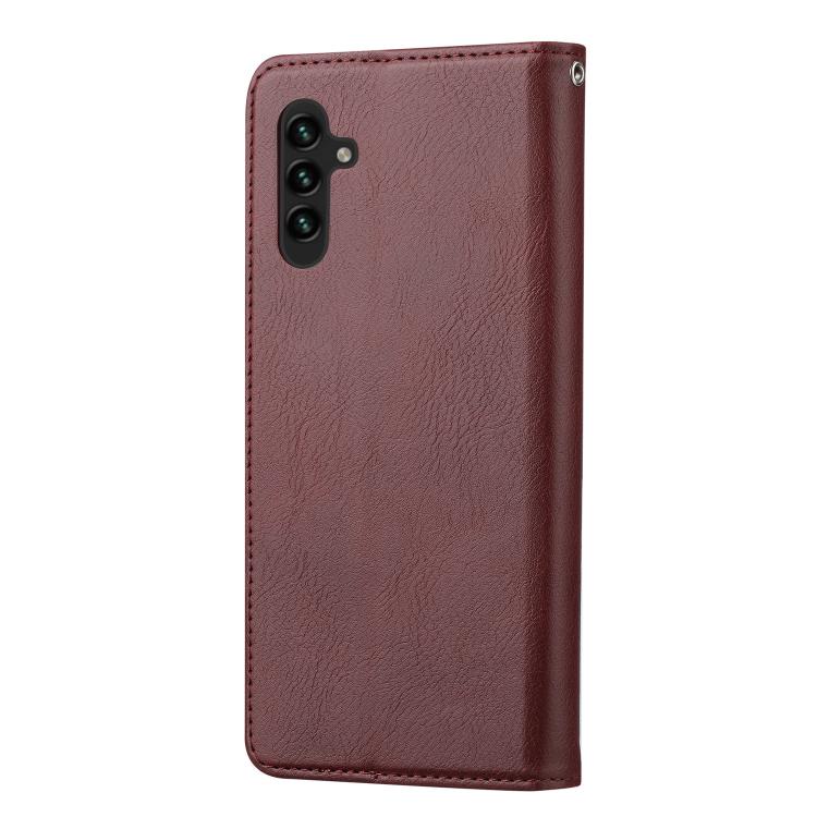 For Samsung Galaxy S26+ 5G Knead Skin Texture Flip Leather Phone Case