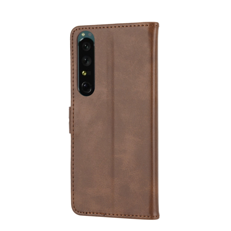 For Sony Xperia 5 VI Embossed Happy Cat Pattern Flip Leather Phone Case