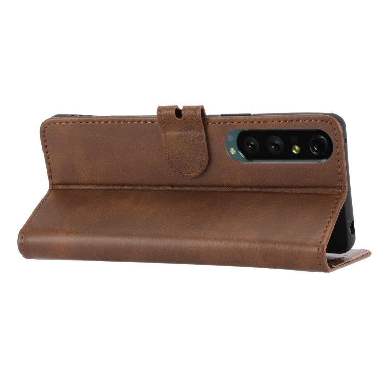 For Sony Xperia 5 VI Embossed Happy Cat Pattern Flip Leather Phone Case