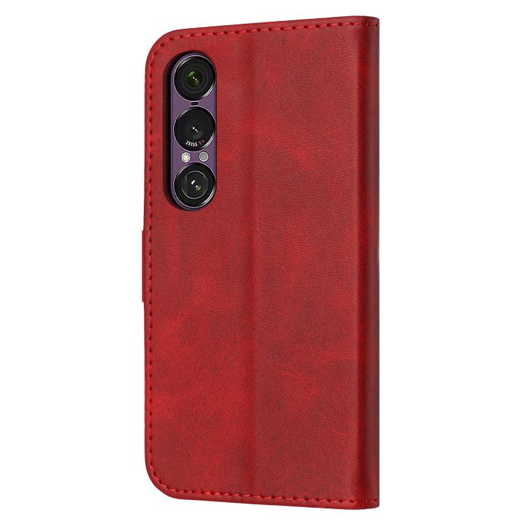 For Sony Xperia 1 VII Embossed Happy Cat Pattern Flip Leather Phone Case