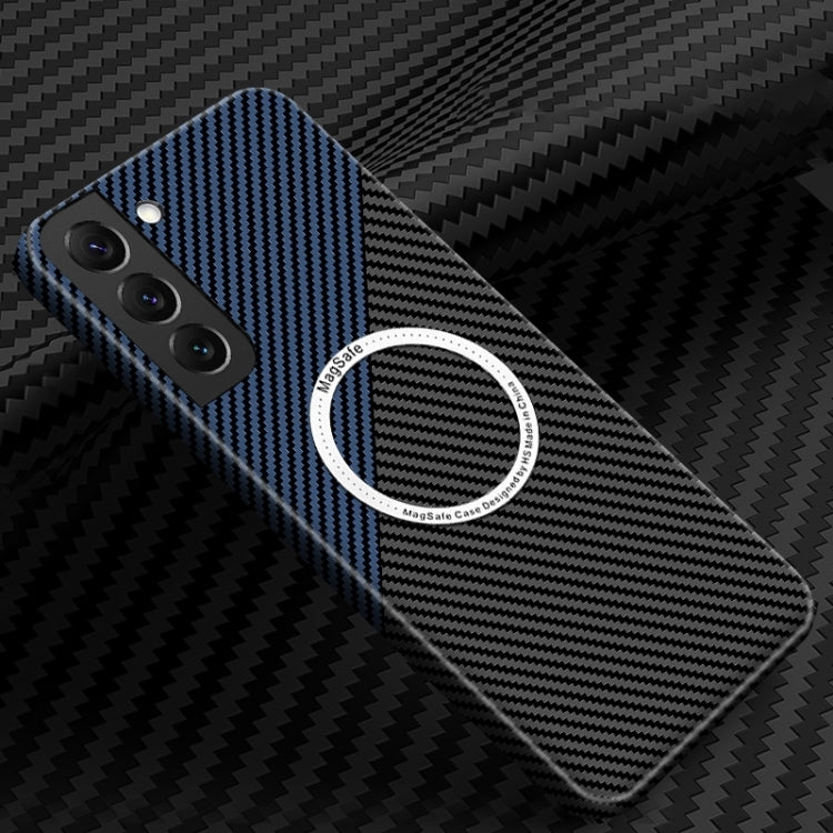 For Samsung Galaxy S25+ 5G Carbon Fiber Texture MagSafe Magnetic Phone Case