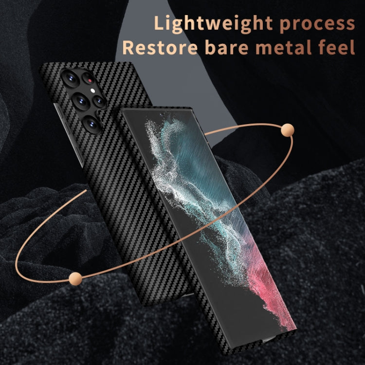 For Samsung Galaxy S25 Ultra 5G Carbon Fiber Texture MagSafe Magnetic Phone Case