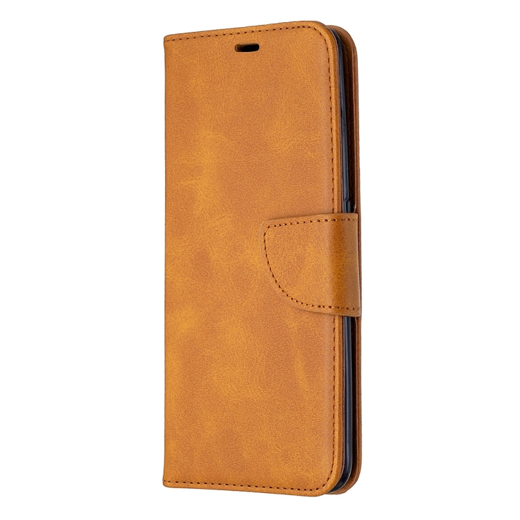 For Oppo A5 (2020) / A9 (2020) Retro Lambskin Texture Pure Color Horizontal Flip PU Leather Case with Holder & Card Slots & Wallet & Lanyard