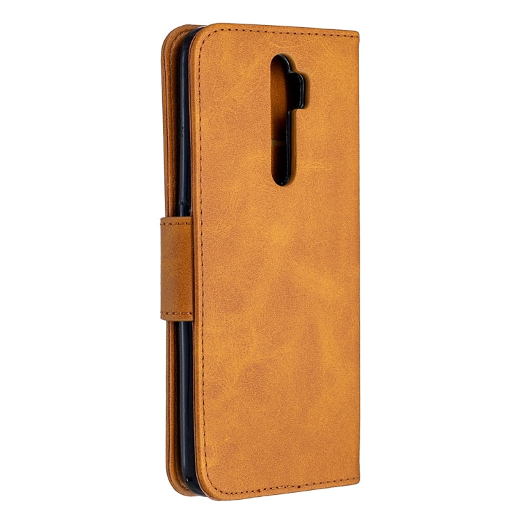 For Oppo A5 (2020) / A9 (2020) Retro Lambskin Texture Pure Color Horizontal Flip PU Leather Case with Holder & Card Slots & Wallet & Lanyard