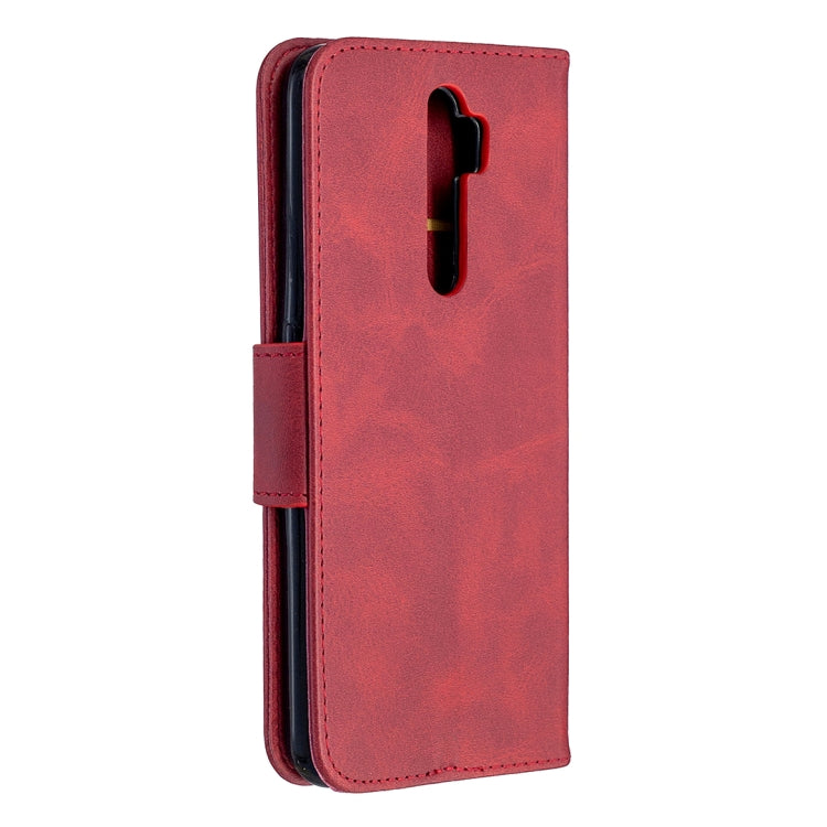 For Oppo A5 (2020) / A9 (2020) Retro Lambskin Texture Pure Color Horizontal Flip PU Leather Case with Holder & Card Slots & Wallet & Lanyard