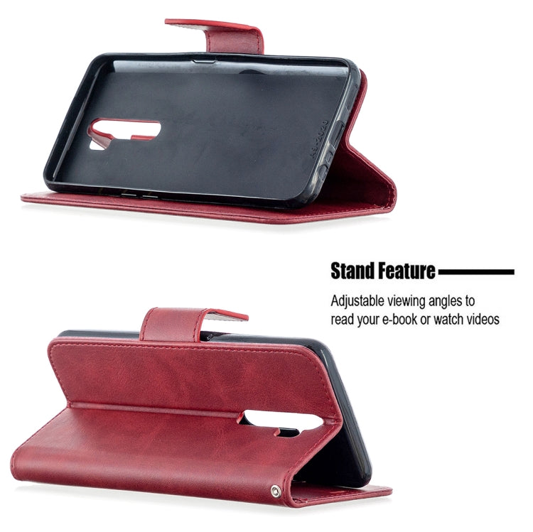 For Oppo A5 (2020) / A9 (2020) Retro Lambskin Texture Pure Color Horizontal Flip PU Leather Case with Holder & Card Slots & Wallet & Lanyard