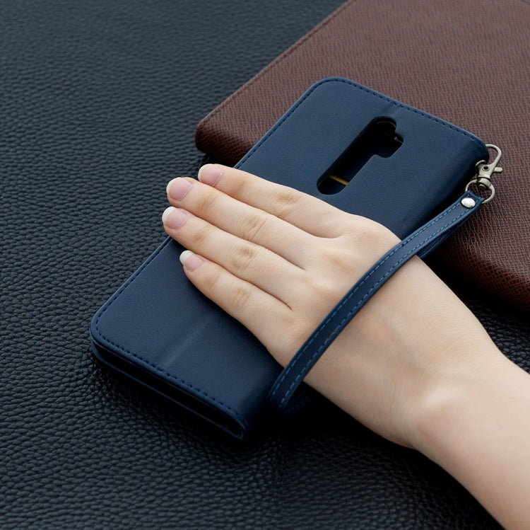 For Oppo A5 (2020) / A9 (2020) Retro Lambskin Texture Pure Color Horizontal Flip PU Leather Case with Holder & Card Slots & Wallet & Lanyard