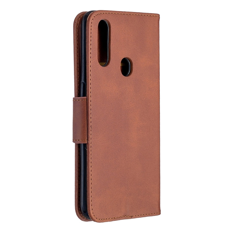 For Oppo A31 (2020) / A81 Retro Lambskin Texture Pure Color Horizontal Flip PU Leather Case with Holder & Card Slots & Wallet & Lanyard