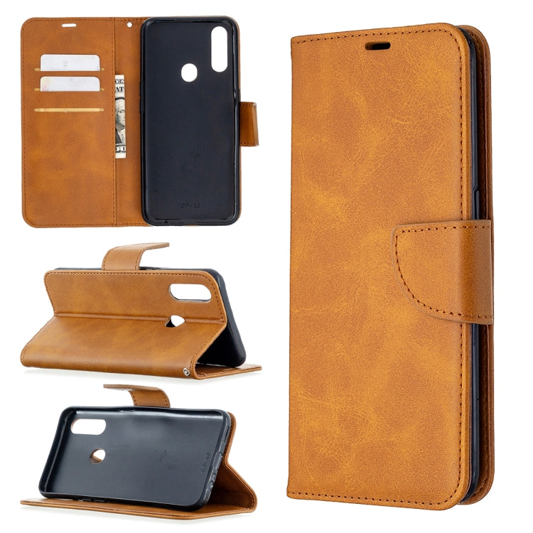 For Oppo A31 (2020) / A81 Retro Lambskin Texture Pure Color Horizontal Flip PU Leather Case with Holder & Card Slots & Wallet & Lanyard