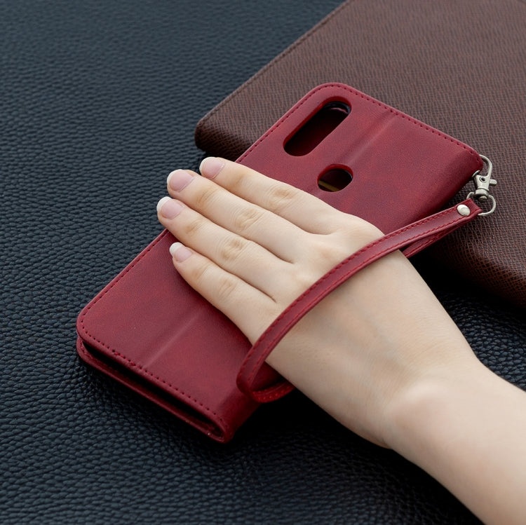 For Oppo A31 (2020) / A81 Retro Lambskin Texture Pure Color Horizontal Flip PU Leather Case with Holder & Card Slots & Wallet & Lanyard