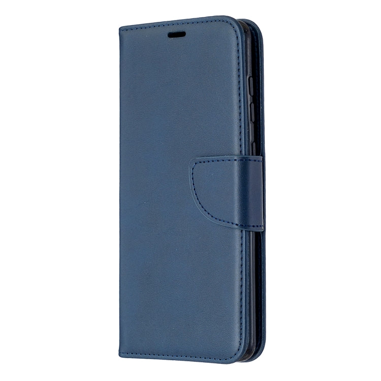 For Samsung Galaxy A21s Retro Lambskin Texture Pure Color Horizontal Flip PU Leather Case with Holder & Card Slots & Wallet & Lanyard
