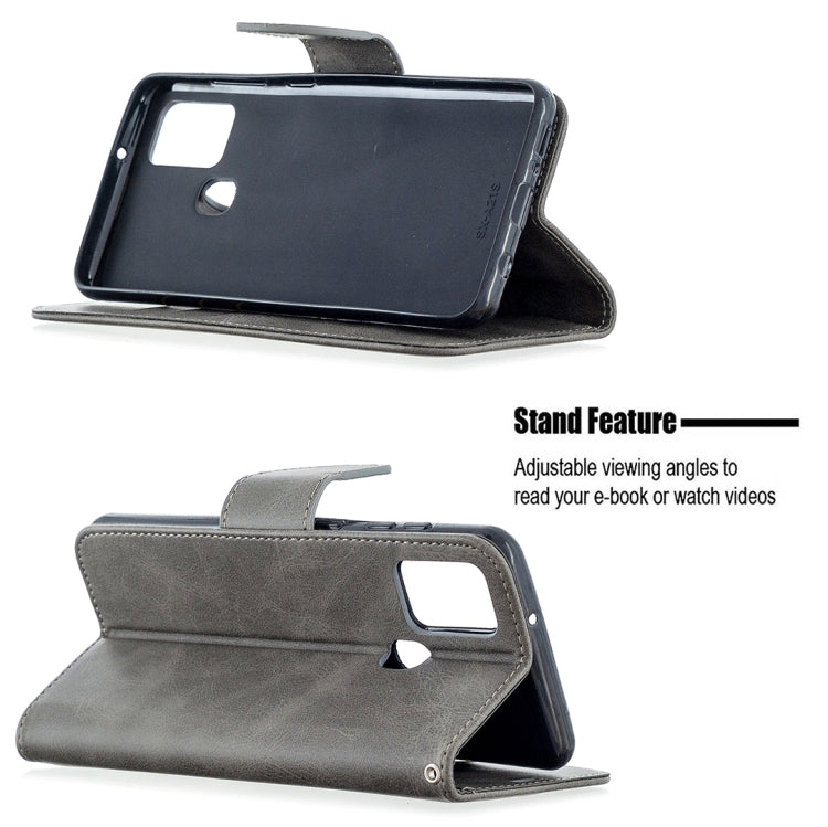 For Samsung Galaxy A21s Retro Lambskin Texture Pure Color Horizontal Flip PU Leather Case with Holder & Card Slots & Wallet & Lanyard
