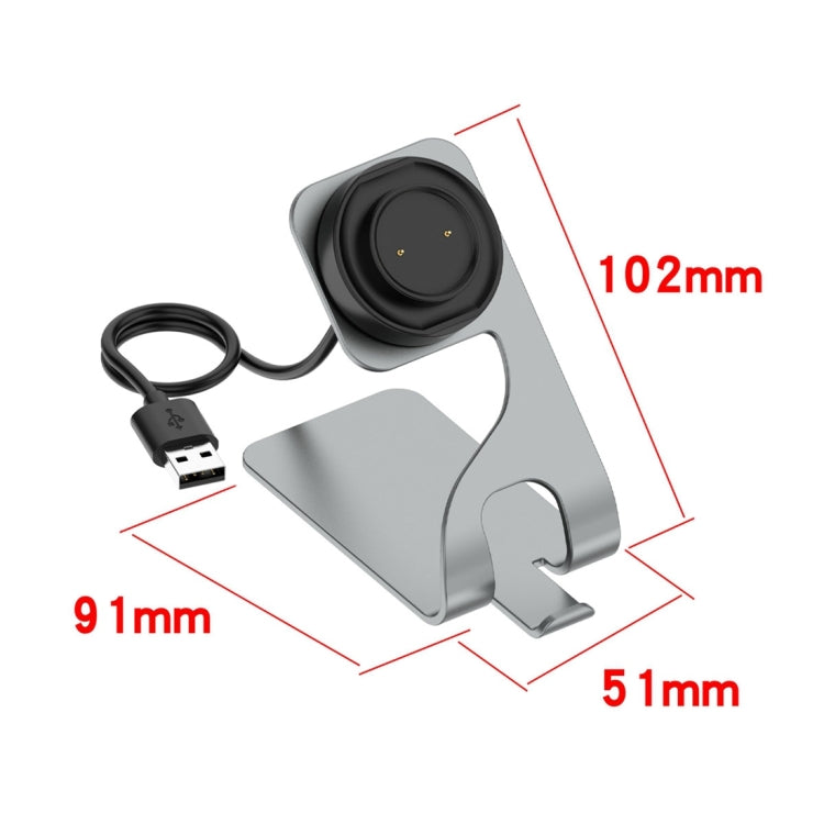 For Amazfit Bip 5 Unity A2324 Portable Magnetic Aluminum Alloy Charger Holder