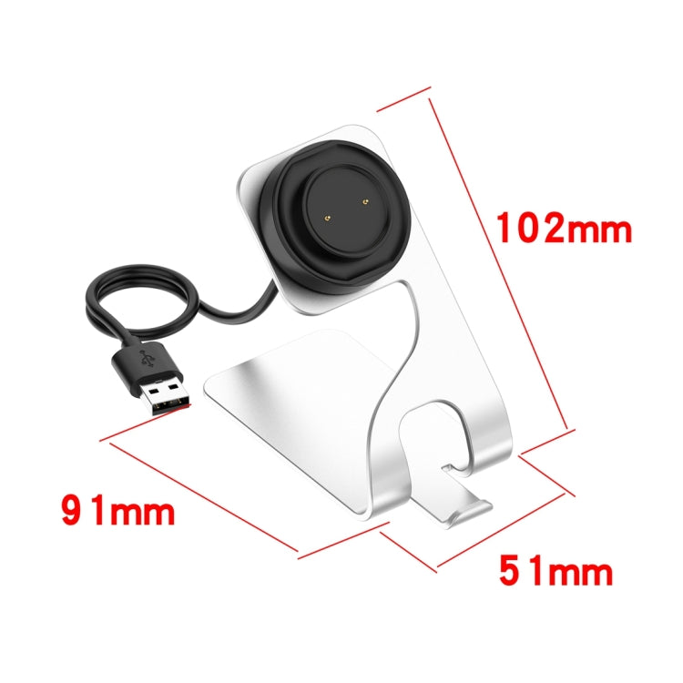 For Amazfit Bip 5 Unity A2324 Portable Magnetic Aluminum Alloy Charger Holder