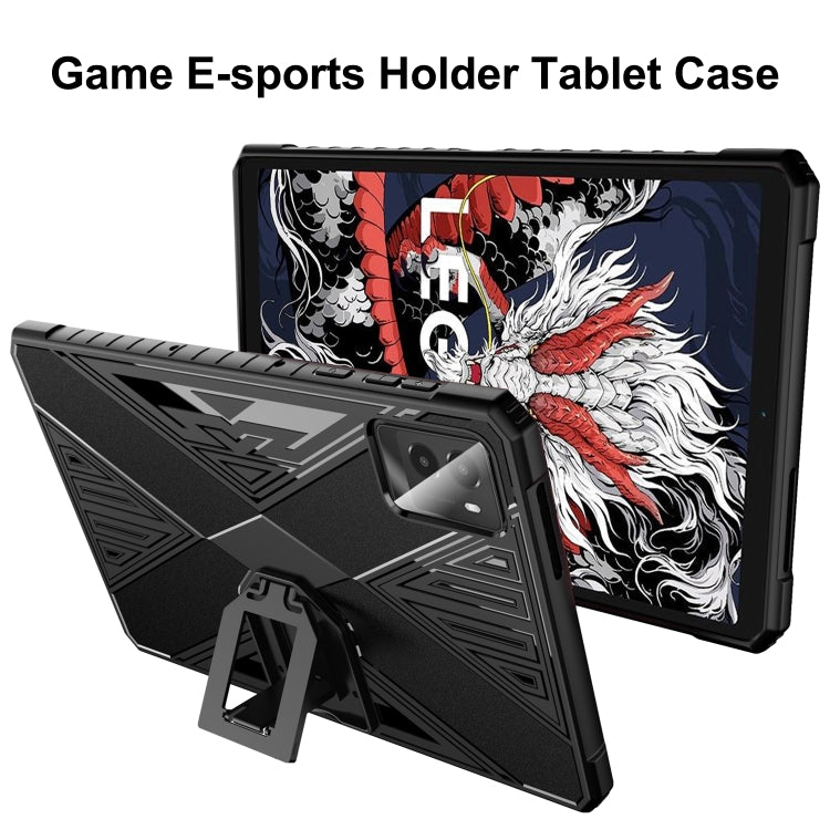 For Lenovo Legion Y700 Gen3 2024 Brushed Texture Shockproof TPU Tablet Case with Holder