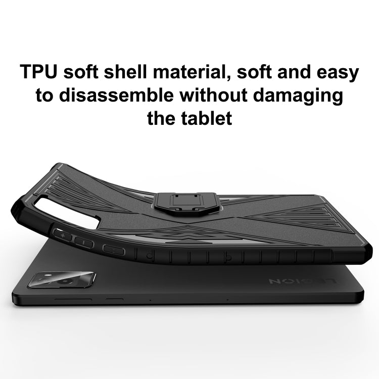 For Lenovo Legion Y700 Gen3 2024 Brushed Texture Shockproof TPU Tablet Case with Holder