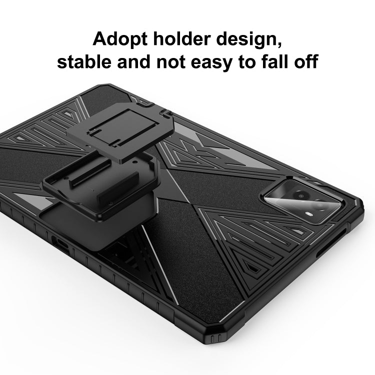 For Lenovo Legion Y700 Gen3 2024 Brushed Texture Shockproof TPU Tablet Case with Holder