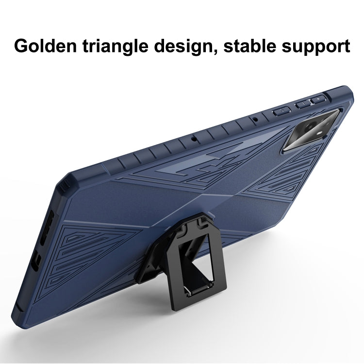 For Lenovo Legion Y700 Gen3 2024 Brushed Texture Shockproof TPU Tablet Case with Holder