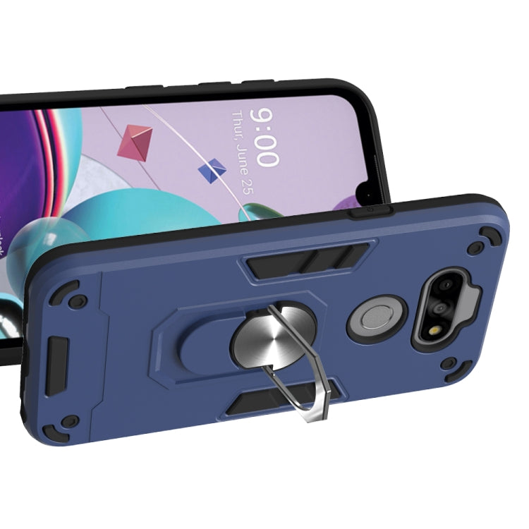 For LG K31 2 in 1 Armour Series PC + TPU Protective Case with Ring Holder