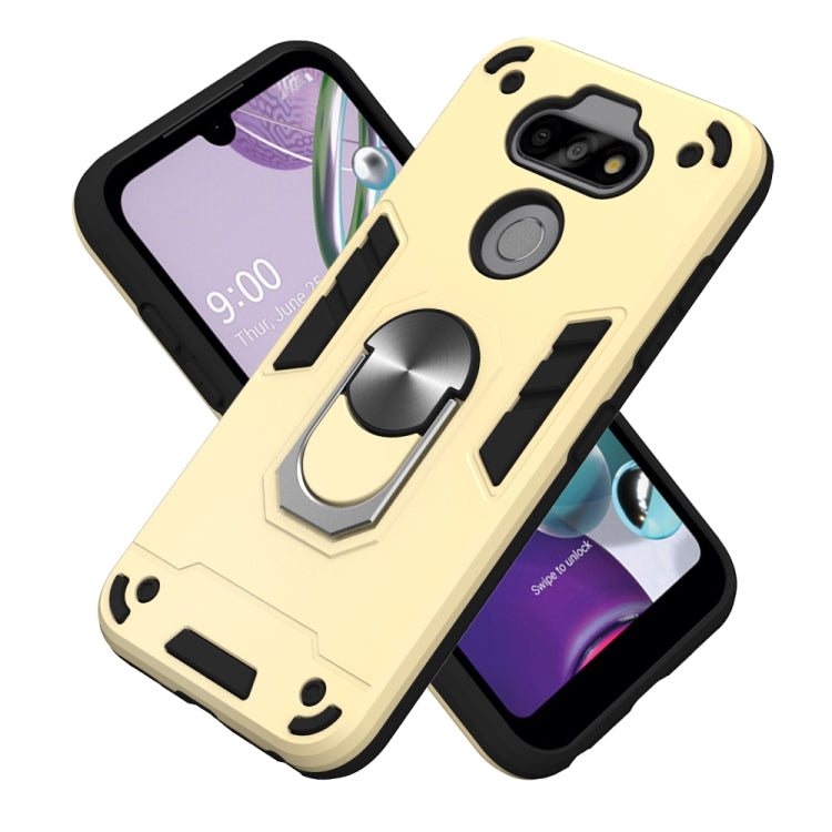 For LG K31 2 in 1 Armour Series PC + TPU Protective Case with Ring Holder
