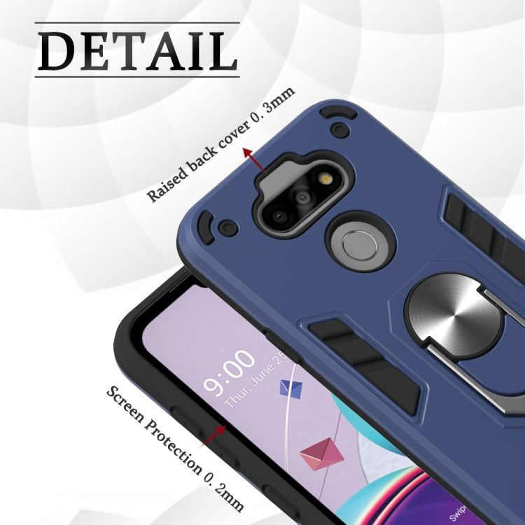 For LG K31 2 in 1 Armour Series PC + TPU Protective Case with Ring Holder
