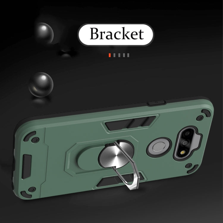 For LG K31 2 in 1 Armour Series PC + TPU Protective Case with Ring Holder