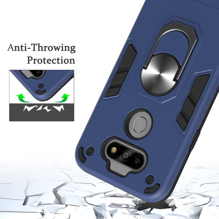 For LG K31 2 in 1 Armour Series PC + TPU Protective Case with Ring Holder