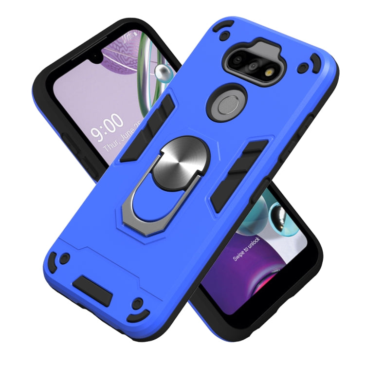 For LG K31 2 in 1 Armour Series PC + TPU Protective Case with Ring Holder