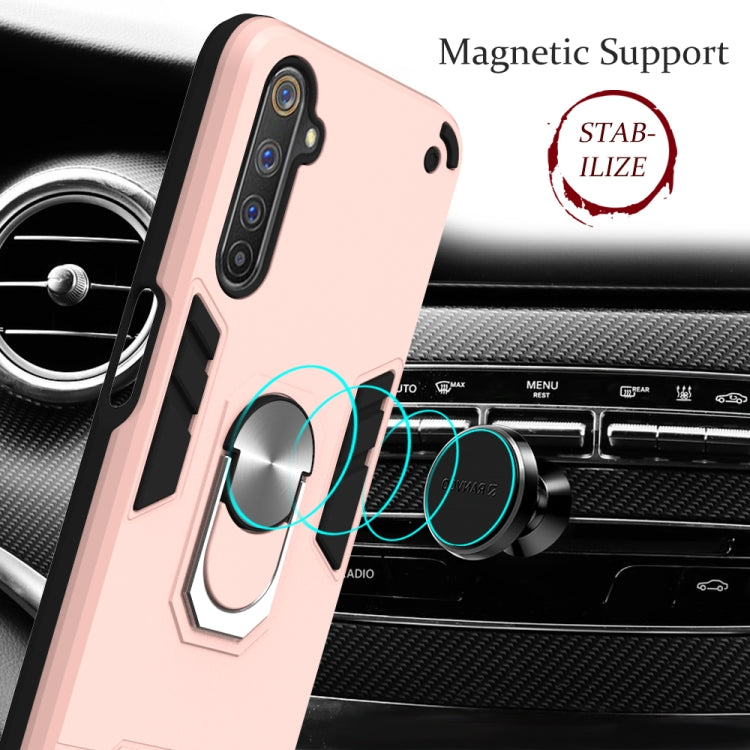 For OPPO Realme 6 Pro 2 in 1 Armour Series PC + TPU Protective Case with Ring Holder
