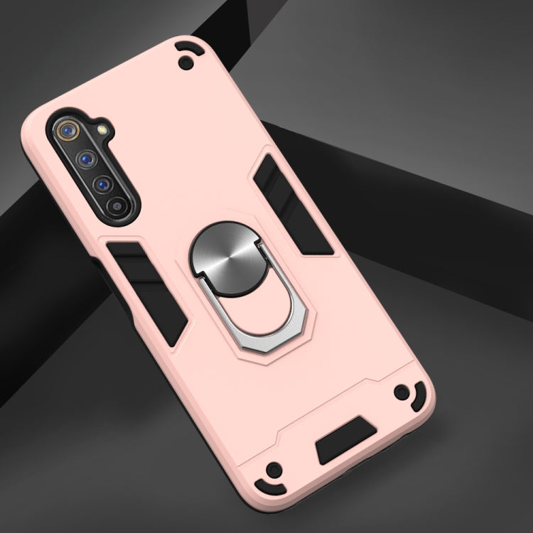 For OPPO Realme 6 Pro 2 in 1 Armour Series PC + TPU Protective Case with Ring Holder