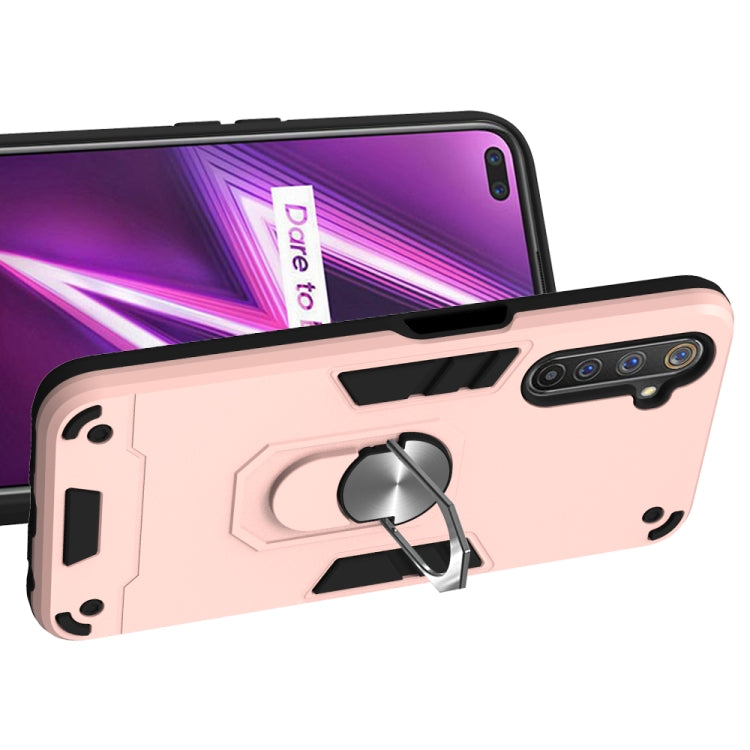 For OPPO Realme 6 Pro 2 in 1 Armour Series PC + TPU Protective Case with Ring Holder
