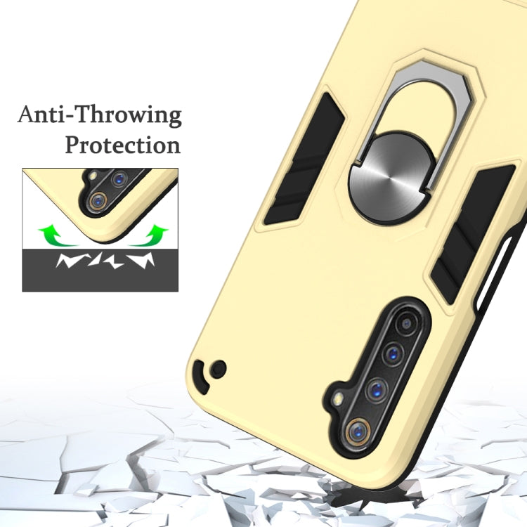 For OPPO Realme 6 Pro 2 in 1 Armour Series PC + TPU Protective Case with Ring Holder