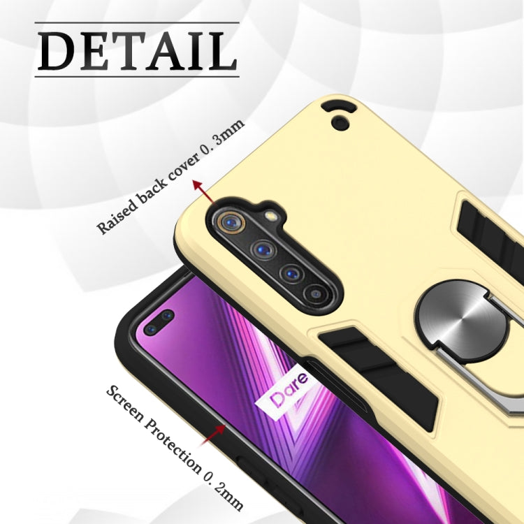 For OPPO Realme 6 Pro 2 in 1 Armour Series PC + TPU Protective Case with Ring Holder