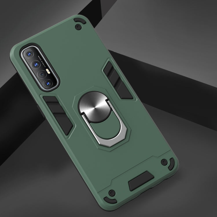 For OPPO Reno3 Pro (India) 2 in 1 Armour Series PC + TPU Protective Case with Ring Holder
